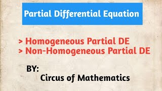 4 Homogeneous and Non Homogeneous partial differential equation  Basic Point  PDE [upl. by Felicio442]