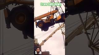 Crane falls down funny comedy construction crane adamrose workers engineering automobile [upl. by Ytsenoh961]