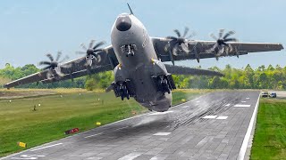 European Massive A400M Goes Vertical During Extreme Short Takeoff [upl. by Nerita614]