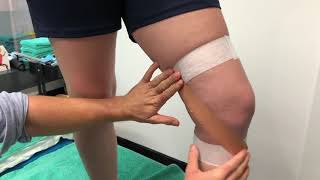 How to Strap the MCL Medial Collateral Ligament Taping Technique [upl. by Vallie592]