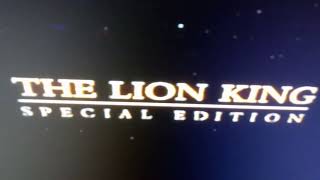 Closing To The Lion King Special Edition 2003 UK VHS [upl. by Lyrred]