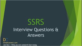 Top 50 SSRS Interview Questions amp Answers for 2021 Part 2 [upl. by Irrabaj426]