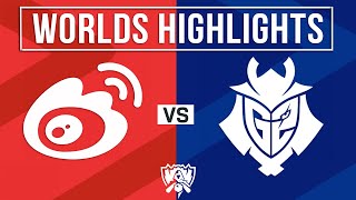 WBG vs G2 Full Highlights  Worlds Swiss Stage 2024  Weibo Gaming vs G2 Esports [upl. by Ahsenac]