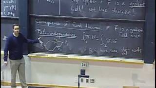 Lec 20 Path independence and conservative fields  MIT 1802 Multivariable Calculus Fall 2007 [upl. by Etselec]