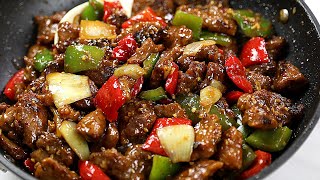 PEPPER STEAK RECIPE BEEF STIR FRY  BETTER THAN CHINESE TAKE OUT [upl. by Fiske]