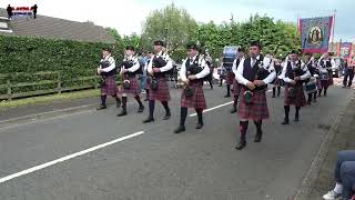 Clontibret Pipe Band  County Armagh 12th July Celebrations Return Parade 2024 [upl. by Diarmid]