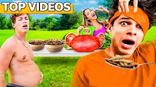 Most Viral Eating Challenges wFriends  Brent Rivera [upl. by Anissa443]