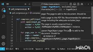 pdf compressor using PyPDF2 in python [upl. by Atikehs]