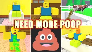 💩 NEED MORE POOP 💩 All Endings Badges and Full Walkthrough Roblox [upl. by Ludewig]