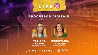 Live CRCPE  Processos Digitais  Orientações  JUCEPE [upl. by Aneema916]