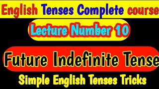 lecture  10  Future Indefinite Tense  English tenses [upl. by Giliane508]