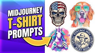 12 Midjourney TShirt PROMPTS for Amazing Results Print on Demand [upl. by Ahsyia676]