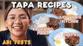 Testing Viral Tapa Recipes Judy Ann Santos Chef RV Pagkaing Pinoy [upl. by Bigod862]