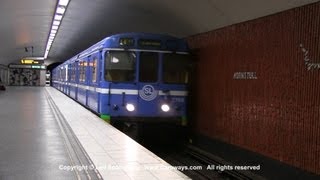 SL Tunnelbana  Metro at Hornstull station Stockholm [upl. by Stavros]