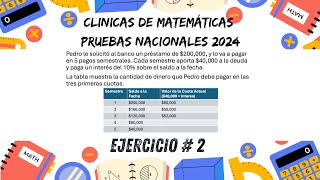 Clínicas de Matemáticas Pruebas Nacionales 2024  Ejercicio 2 [upl. by Claude]