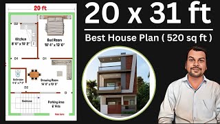 20 x 31 House Plan  20x31 House Design  20x31 Ghar ka Naksha  East Facing House Plan [upl. by Kenneth]