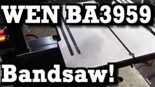 WEN BA3959 Benchtop Bandsaw Review  Demo Maple Guitar Body [upl. by Rehpretsirhc]