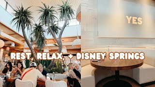 REST RELAX  DISNEY SPRINGS  a relaxing day at our resort  a night in disney springs 🛟 🌴 [upl. by Otsuaf]