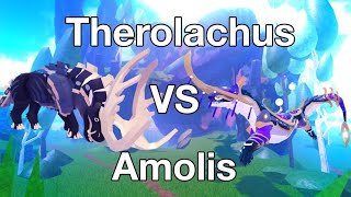 Therolachus VS Amolis  Creatures of Sonaria [upl. by Aiceila]