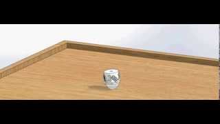 SolidWorks Dreidel Simulation of Precession Simple Gyroscopic Behavior [upl. by Hannie551]