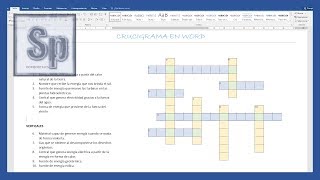 Word  Cómo hacer un crucigrama en Word Tutorial en español HD [upl. by Aekim]