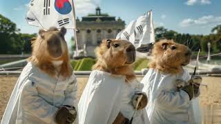 Capybara Music  애국가  Aegukga  National Anthem Of Korea  Paris Olympic 2024 [upl. by Shuping]