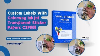 ✨ Personalize Your Sprays Custom Bottle Labels with Inkjet Transparent Sticker Paper CSF004 🚿 [upl. by Helfand]