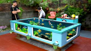 Creative and cool billiard aquarium for relaxing corner [upl. by Romilda]