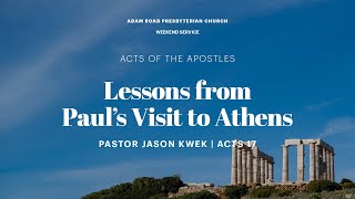 Lessons from Pauls Visit to Athens Acts 17 – ARPC Weekend Service [upl. by Llahsram]