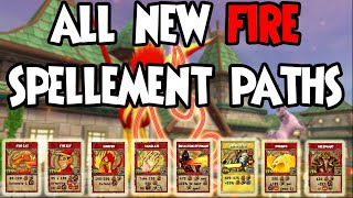 Wizard101 All NEW 🔥FIRE SPELLEMENT PATHS 🔥 ⚠️SPRING 2022 Test Realm⚠️ [upl. by Afnin132]