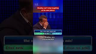 Bradley Walsh Cant Stop Laughing At His Own Joke 🤣 TheChase BritishTV UKComedy DadJokes [upl. by Iolenta417]