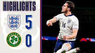 Three Lions Seal Nations League Promotion  England 50 Republic Of Ireland  Highlights [upl. by Iverson]