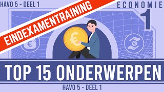 H5 EINDEXAMENTRAINING ECONOMIE  15 ONDERWERPEN DIE STEEDS TERUGKOMEN OP HET EXAMEN [upl. by Zsuedat]