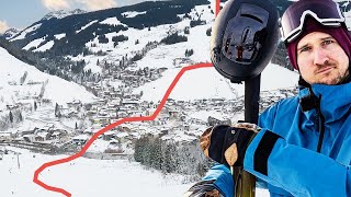 Größte Skirunde der Alpen 65km Skicircus Saalbach Hinterglemm Leogang Fieberbrunn [upl. by Ztnarf]