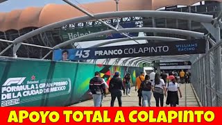 Fans de Checo Pérez apoyan a Franco Colapinto durante las practicas del GP de México Formula 1 [upl. by Hanoj]