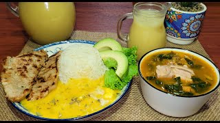 ♨️SOPA 🍲DE LENTEJAS CON ESPINACA MENESTRA DE PAPA🥔 CON CERD0 Y COLADA DE CEBADA CON MARACUYÁ🇪🇨‼️ [upl. by Cogen496]