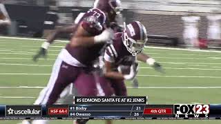 Highlights Jenks gets the victory over Edmond Santa Fe 483 [upl. by Notsirt]