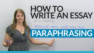 How to write a good essay Paraphrasing the question [upl. by Nimzay]