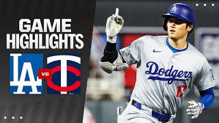 Dodgers vs Twins Game Highlights 4824  MLB Highlights [upl. by Tiphani]