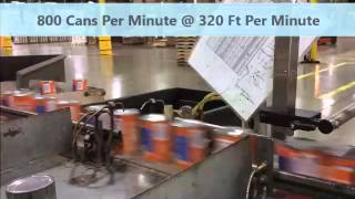 Citronix Continuous Inkjet CIJ Printer on high speed can line [upl. by Chard]