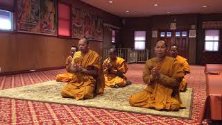 Monks Chanting at Khmer Kampuchea Krom Buddhist Temple [upl. by Sihon]