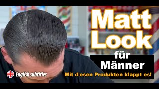 MATTE HAIRSTYLES  mit diesen Produkten klappts  German  English subtitlesPomadeShop  PomadeShop [upl. by Samaria]