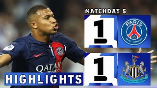 Review PSG vs Newcastle  Game Highlights UEFA Champions League 202324 [upl. by Haig]