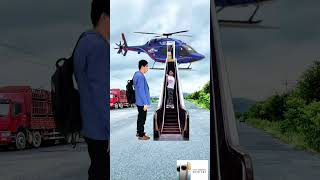 Its so convenient to take a private customized helicopter by waving your hand You can stop any [upl. by Asihtal]