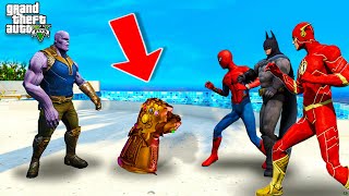 ‘THANOS VS ALL AVENGERS’ Biggest Fight in Gta 5 Shin Chan in Telugu  PART 2 [upl. by Nnyletak105]