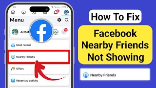 How To Fix Facebook Nearby Friends Option Not Showing 2024  Nearby Friends Facebook Not Working [upl. by Noremak577]