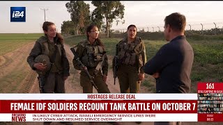 Female IDF soldiers recount tank battle on October 7 [upl. by Feodora]