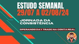 ESTUDO SEMANAL 2907 A 02082024 Jornada da consistência no day trade  Mini Indice e Mini Dólar [upl. by Dyana871]