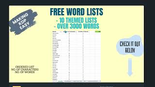 Free Themed Word Lists Download for KDP [upl. by Aelem650]