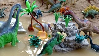 Dino Volcano Swamp Fun Dinosaurs Toys For Kids Video [upl. by Nomit532]